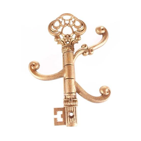 Hängare - Key with hooks ca 12.5x5.5cm
