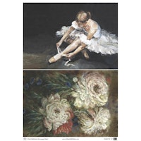 Belles and Whistles Rice Papers - Floral Ballerina - A1 ca 59x84cm