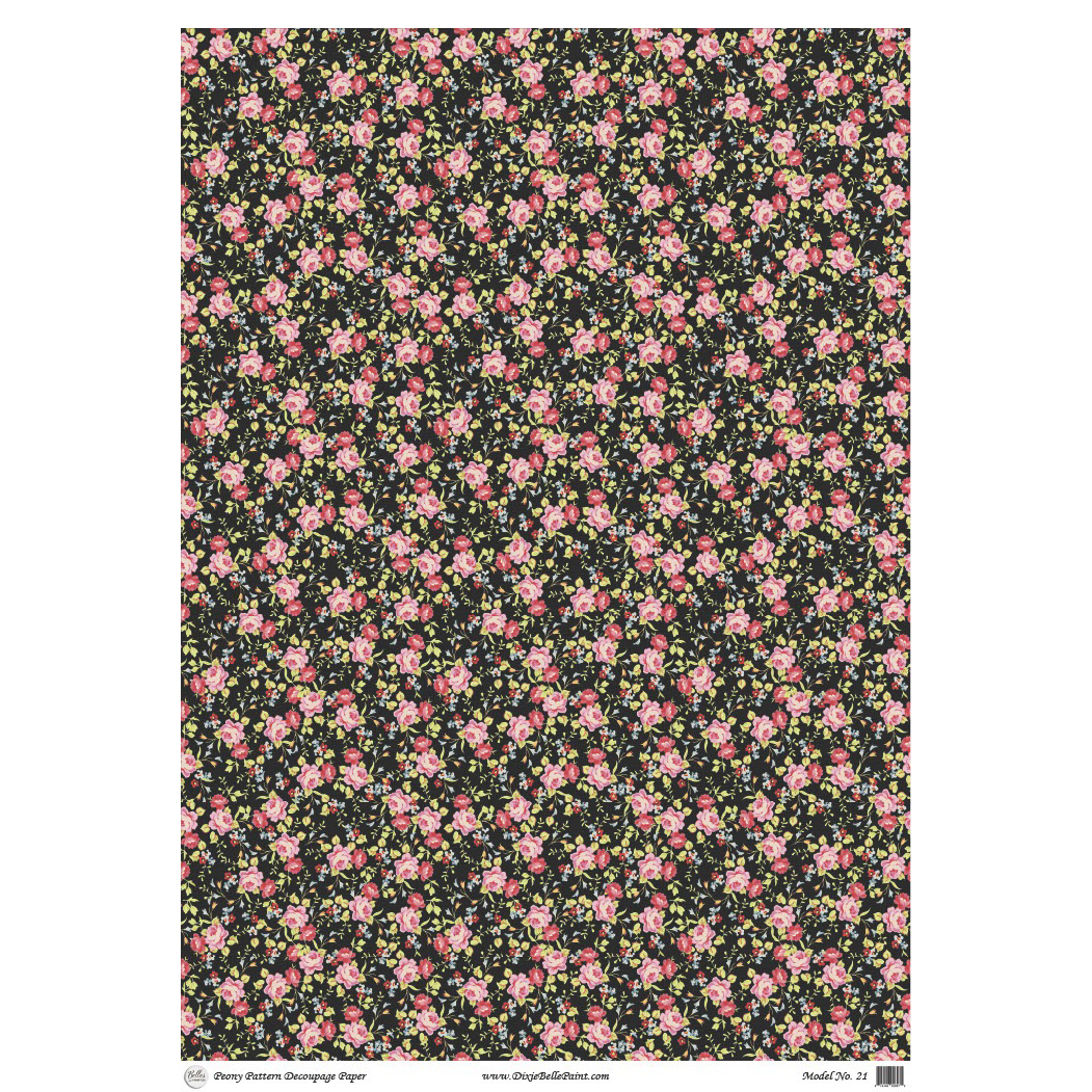 DECOUPAGEPAPPER  - Belles and Whistles Rice Papers - Peony Pattern