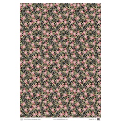 Belles and Whistles Rice Papers - Peony Pattern - A1 ca 59x84cm