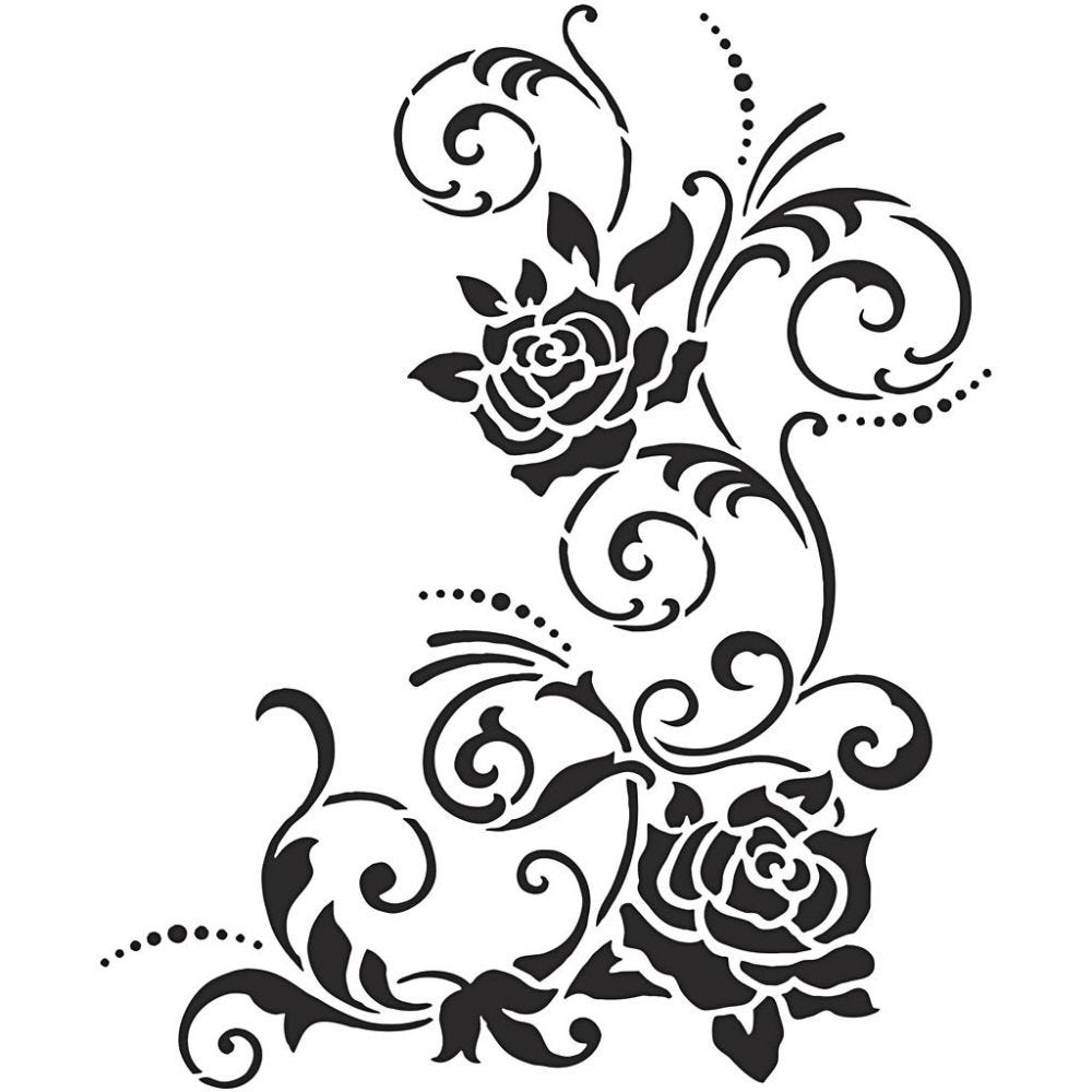 Viva Decor Stencil - A4 Schablon - Filigree Flowers