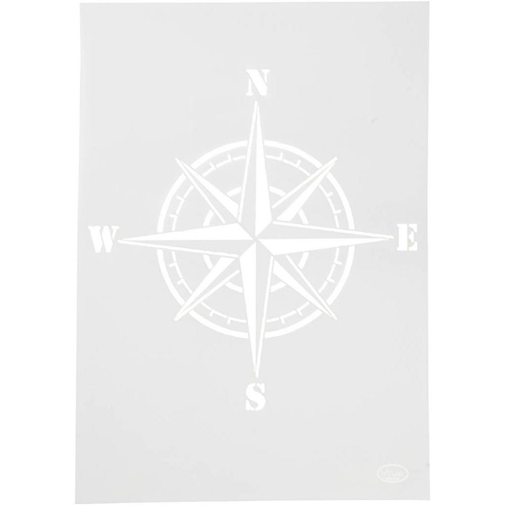 Viva Decor Stencil - A4 Schablon - Compass Rose