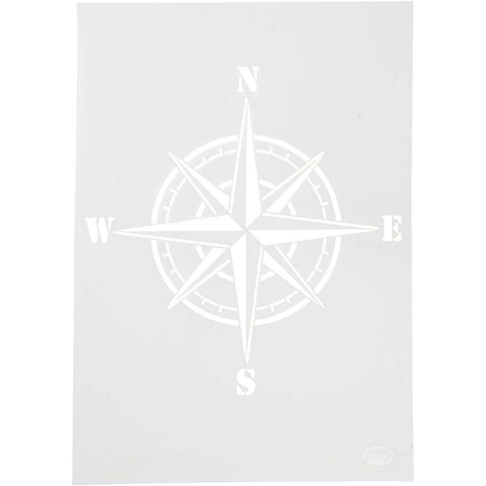 Viva Decor Stencil - A4 Schablon - Compass Rose