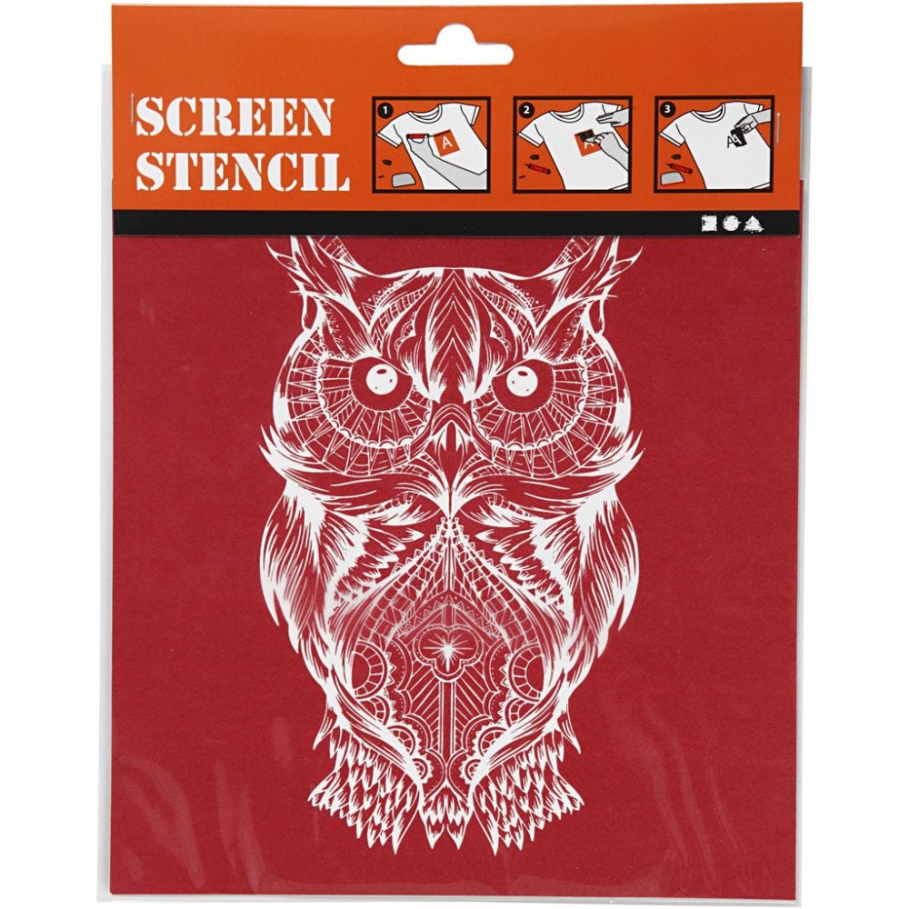 Screen Stencil - Schablon - Wise Owl