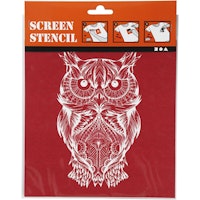 Screen Stencil - Schablon 20x22cm - Wise Owl