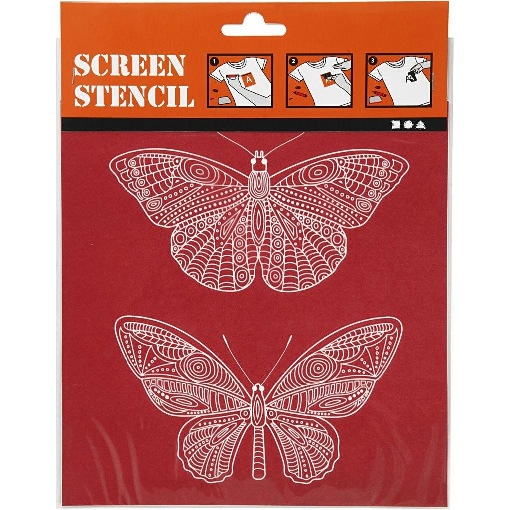 Screen Stencil - Schablon - Butterfly