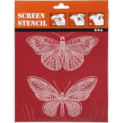 Screen Stencil - Schablon 20x22cm - Butterfly