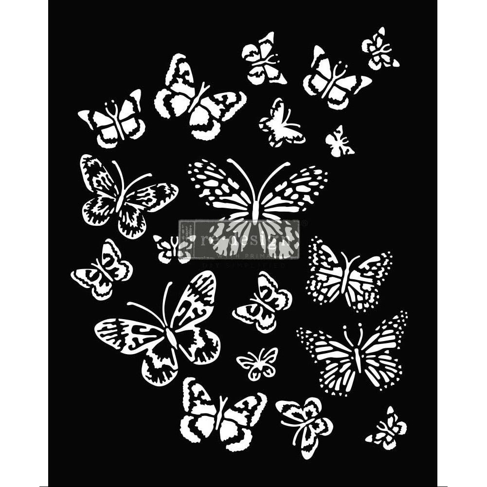 Re Design Decor Stencil - Schablon - BUTTERFLY LOVE