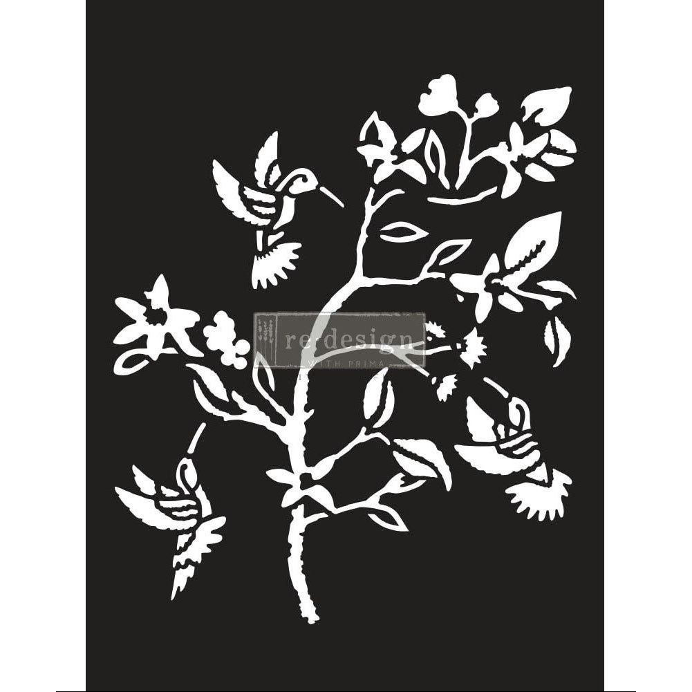 Re Design Decor Stencil - Schablon - HUMMING BIRD