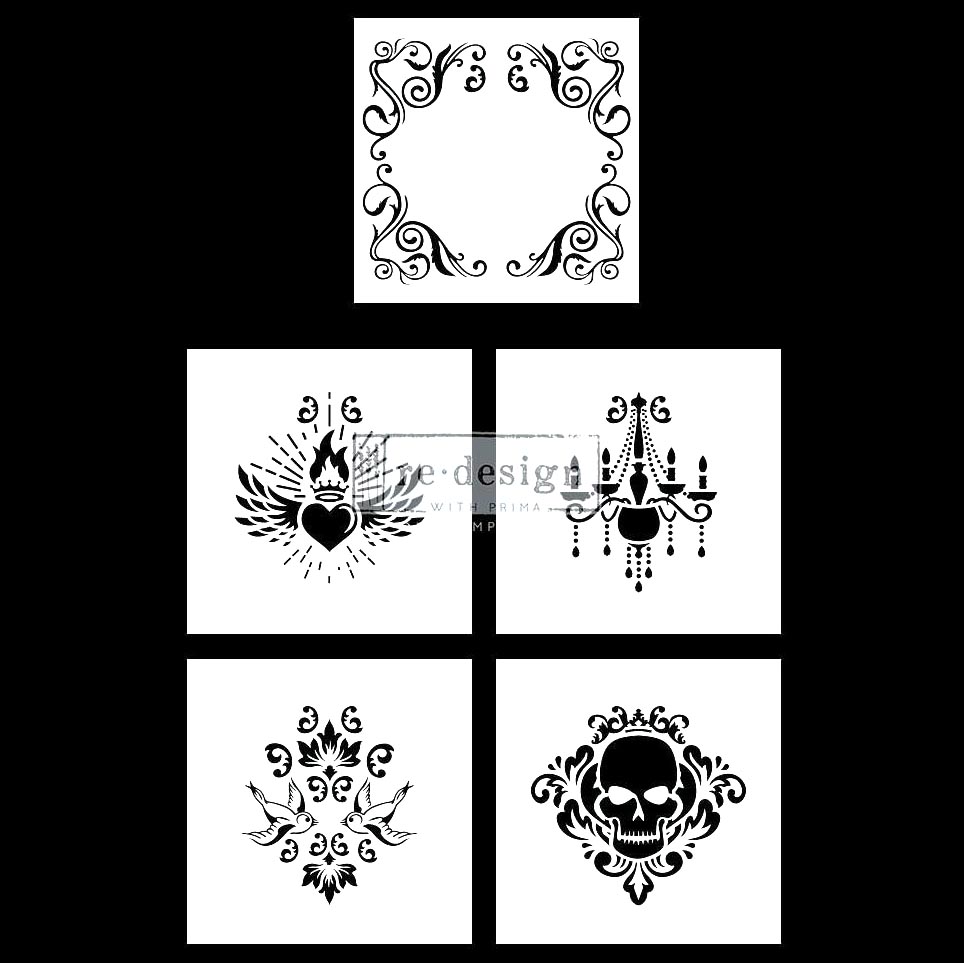 SCHABLONER - Re Design Decor Stencils - CeCe Mix & Style - GLAM PUNK