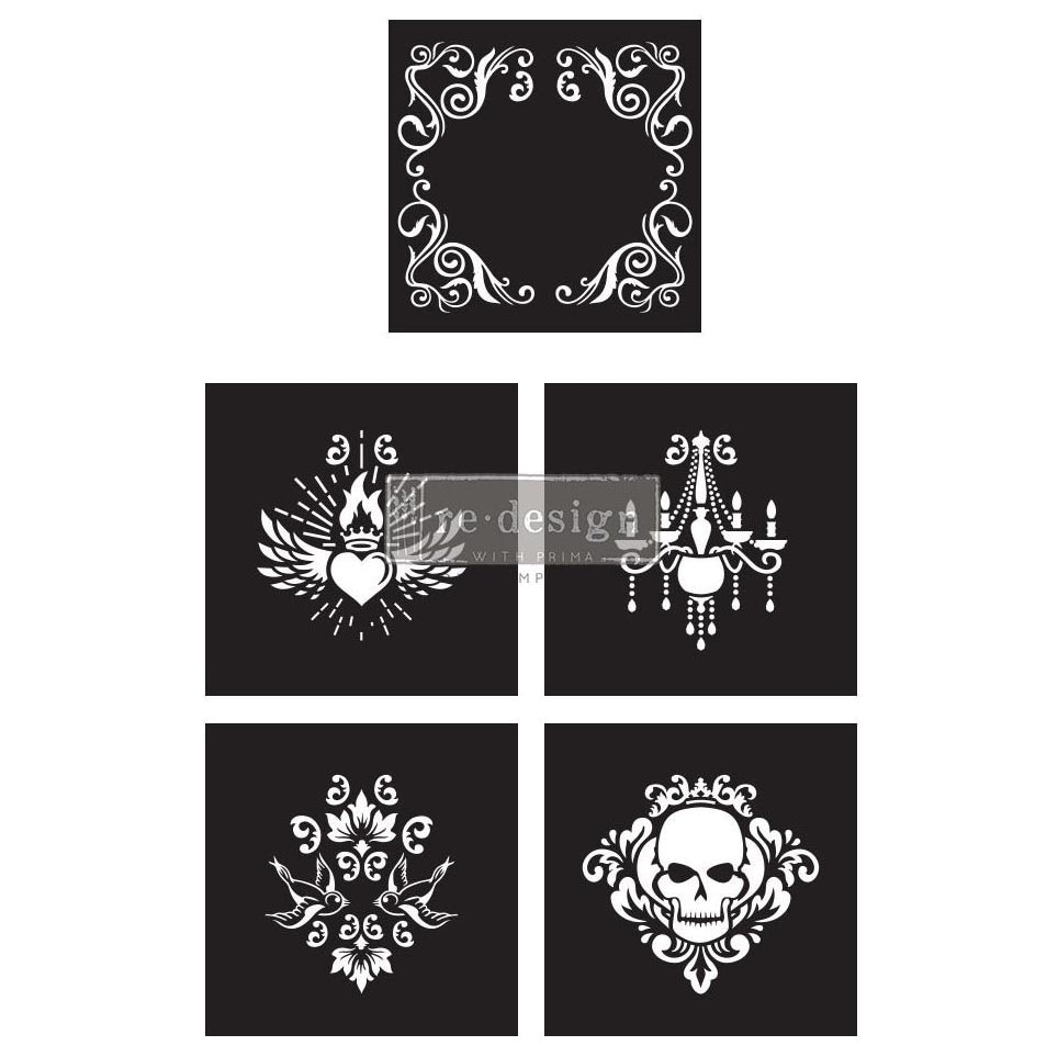 SCHABLONER - Re Design Decor Stencils - CeCe Mix & Style - GLAM PUNK