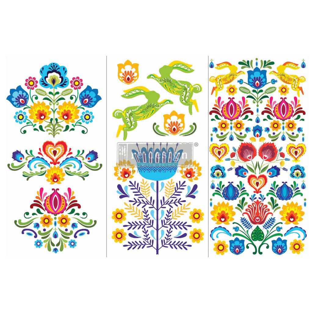 Re Design Decor Transfers - Floral Polish