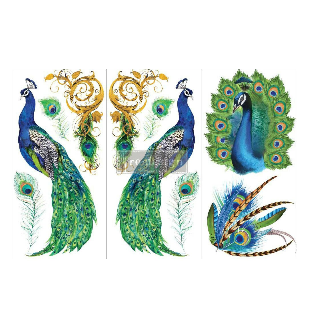 Re Design Decor Transfer - Peacock Paradise