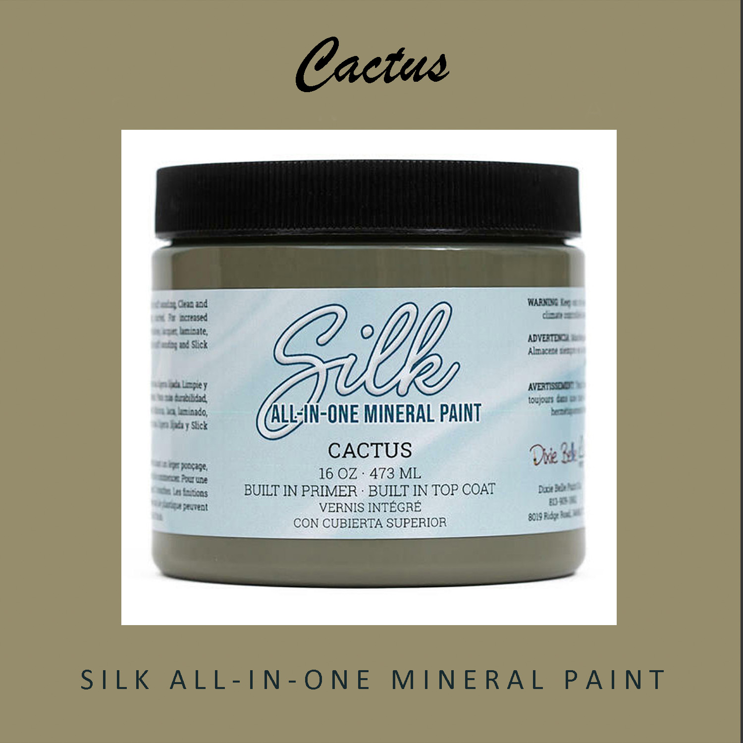 Dixie Belle SILK All-In-One Mineral Paint - Cactus