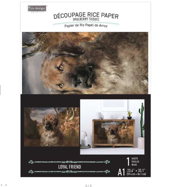 DECOUPAGE - Re Design - A1 Tissue Paper - A Loyal Friend