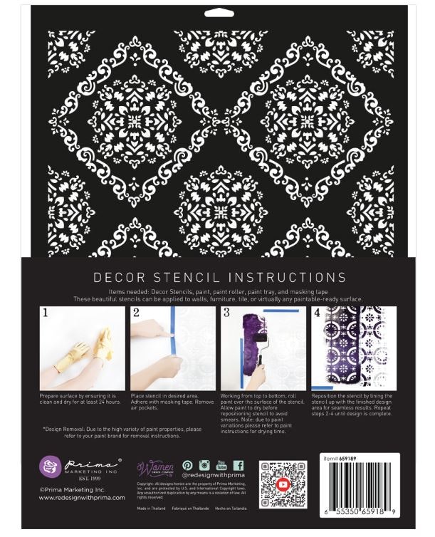 ReDesign Décor Stencils® - Schablon​​​​​​​ ca 46x61cm - KACHA MODERN MOROCCAN