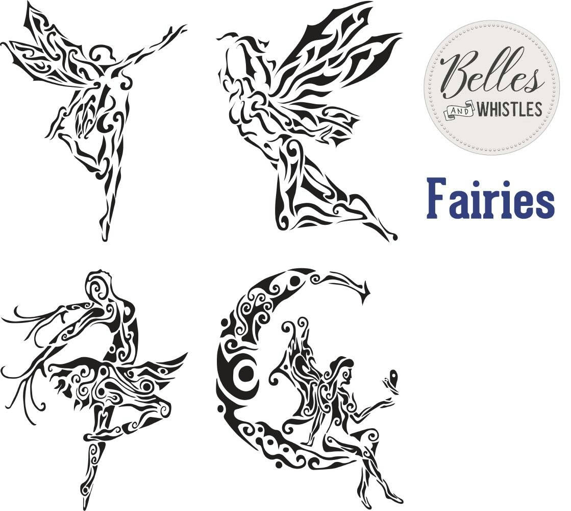 SCHABLONER - Dixie Belles & Whistles -  Fairies Stencil