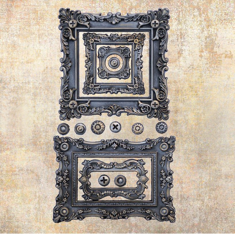 SILIKONFORM - Finnabair - Imaginarum Mould - Steampunk - Mixed Media - Baroque Frames