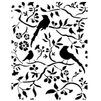 DBP Belles & Whistles - Schablon ca 46 x 36cm - Songbirds