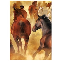 Mint By Michelle - HERD OF HORSES - A3 Decoupage Paper ca 30x42cm