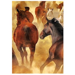 MINT - A3 Decoupagepapper (ca 30x42cm) - HERD OF HORSES