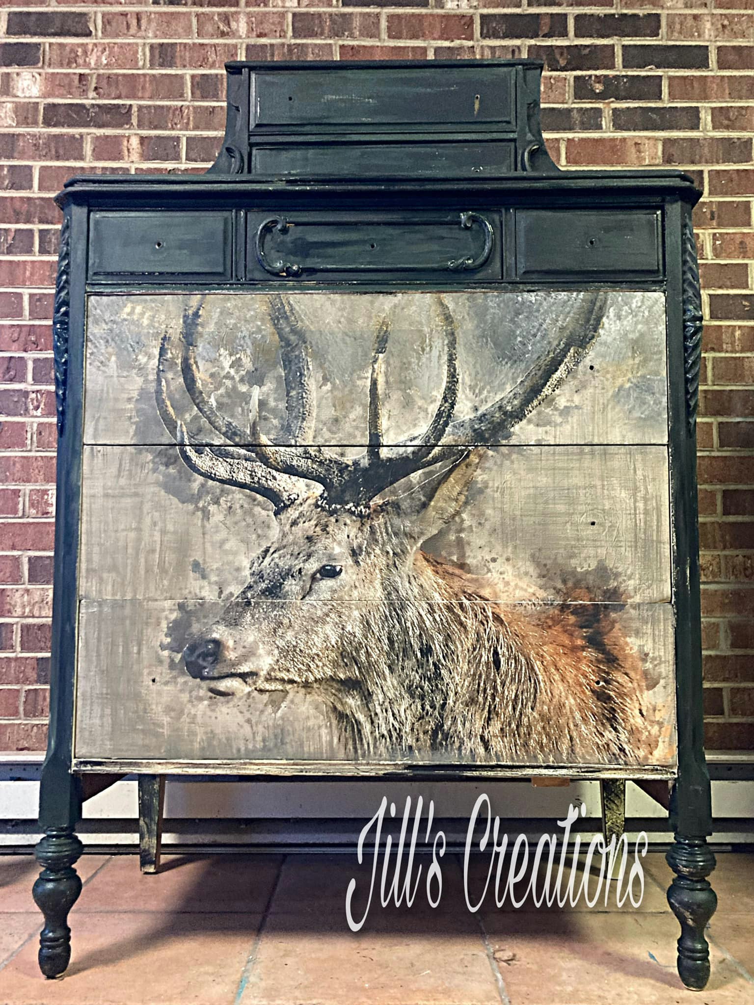 DECOUPAGE - Mint By Michelle - YES, DEER - A1 Decoupagepapper - Photo Credit: @jills_creations_art