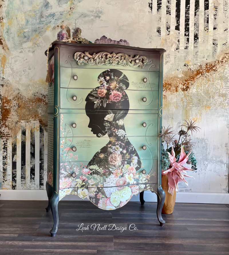 Transfermotiv - Re Design Décor Transfers - Floral Slhouette - Photo Crerdit: @leahnoelldesignco