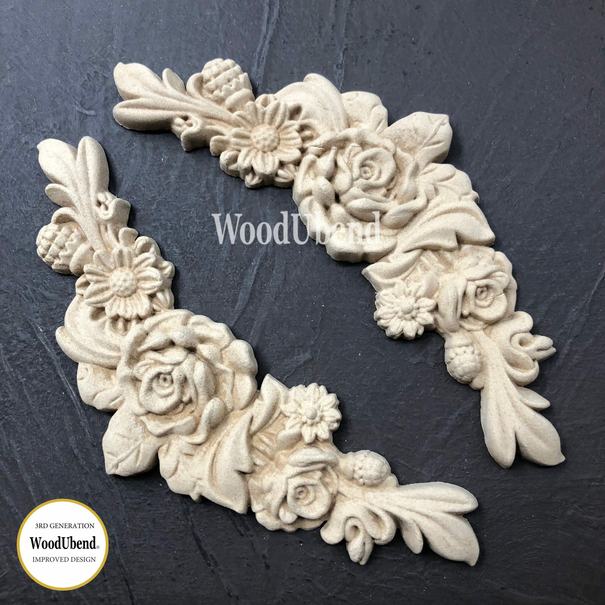 FLEXIBLA ORNAMENT - WoodUbend -Flower Garland - WUB0349 (2-pack)