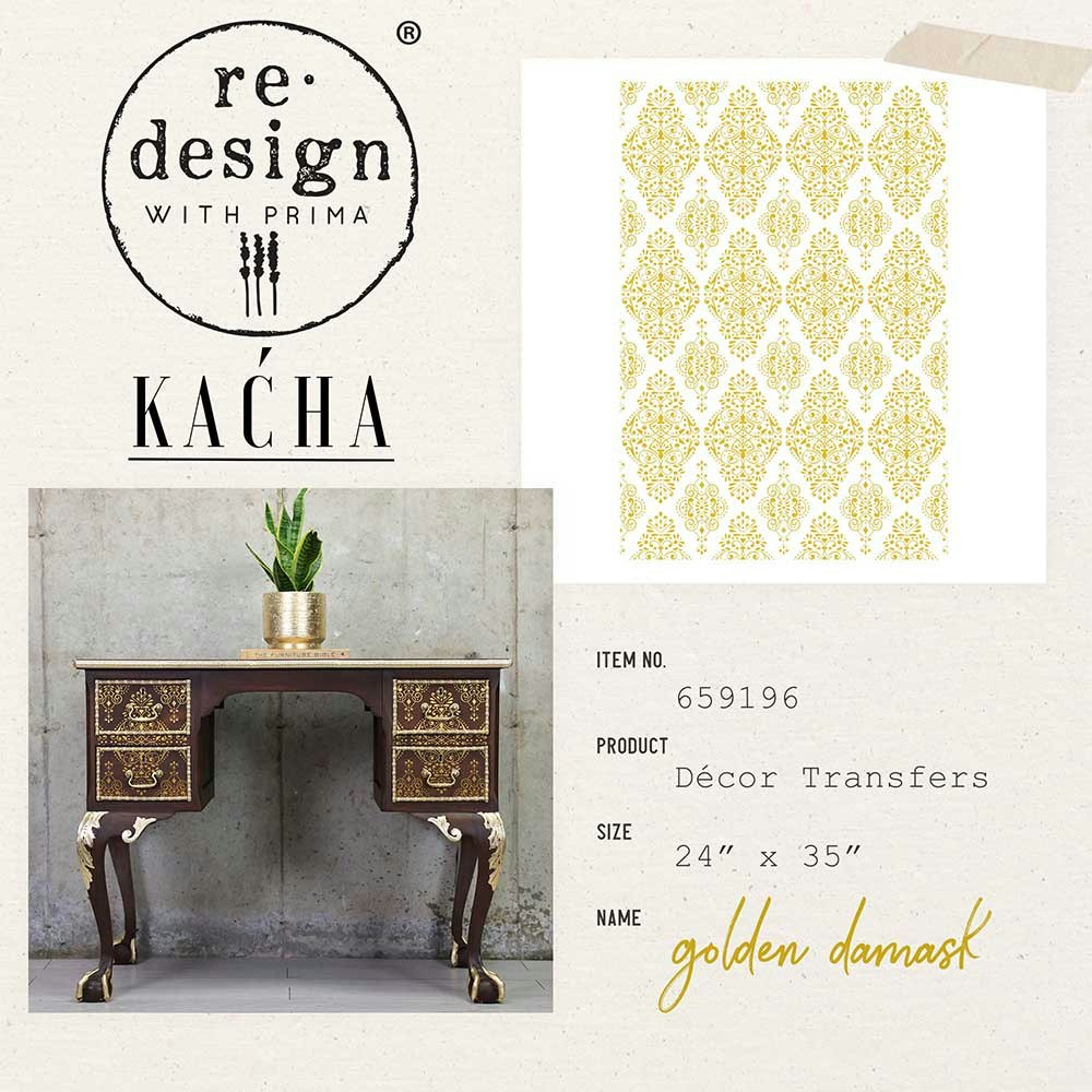 Transfermotiv - Re Design Décor Transfer - Golden Damask