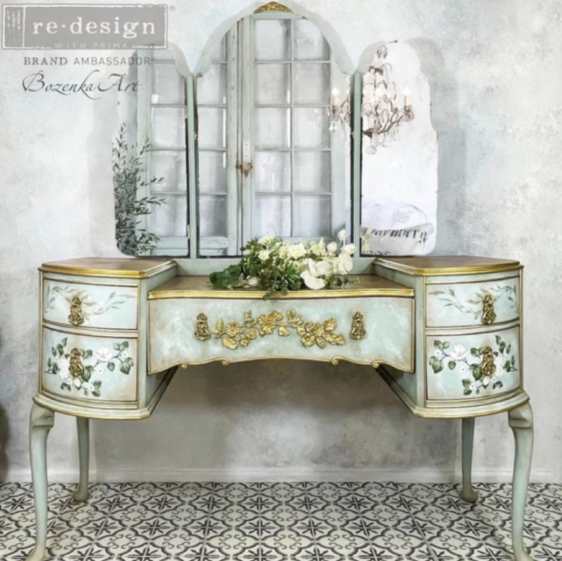 Re Design Decor Transfer - Transfermotiv - Trellis Flowers - Photo Credit: @Bozena.Maxwell