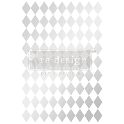 Re Design Décor Transfers® - Silver Harlequin ca 61x89cm