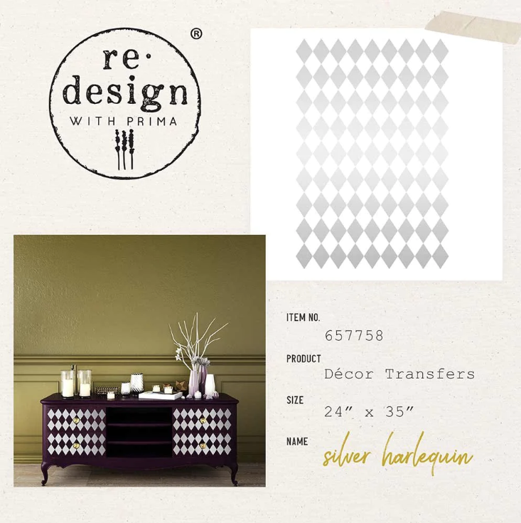 Transfermotiv - Re Design Décor Transfer - Silver Harlequin