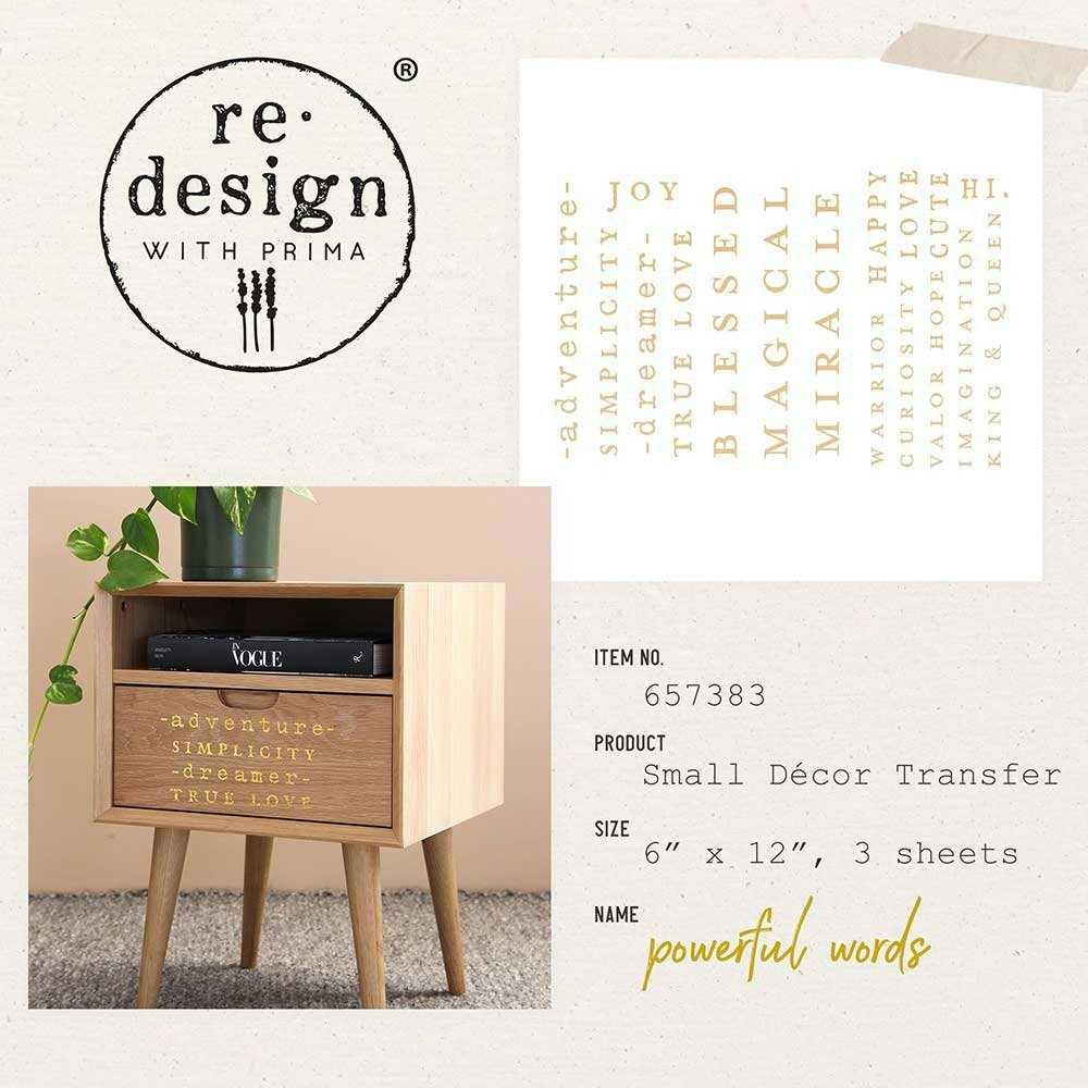 Transfermotiv - Re Design Décor Transfer - Powerful Words