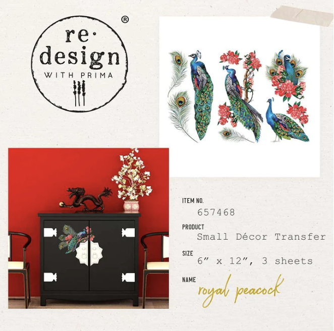 Transfermotiv - Re Design Décor Transfer - Royal Peacock