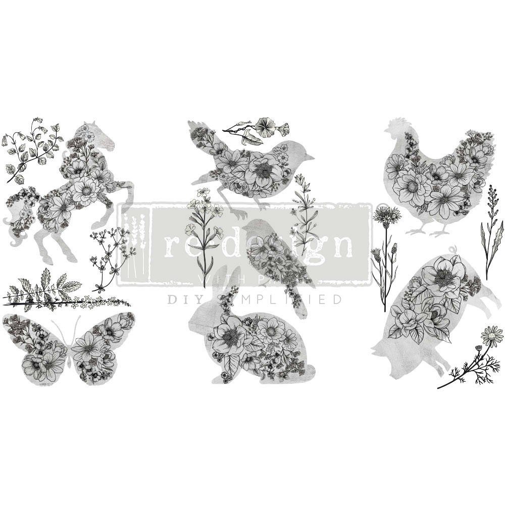 Transfermotiv - Re Design Décor Transfer - Scribbled Animals