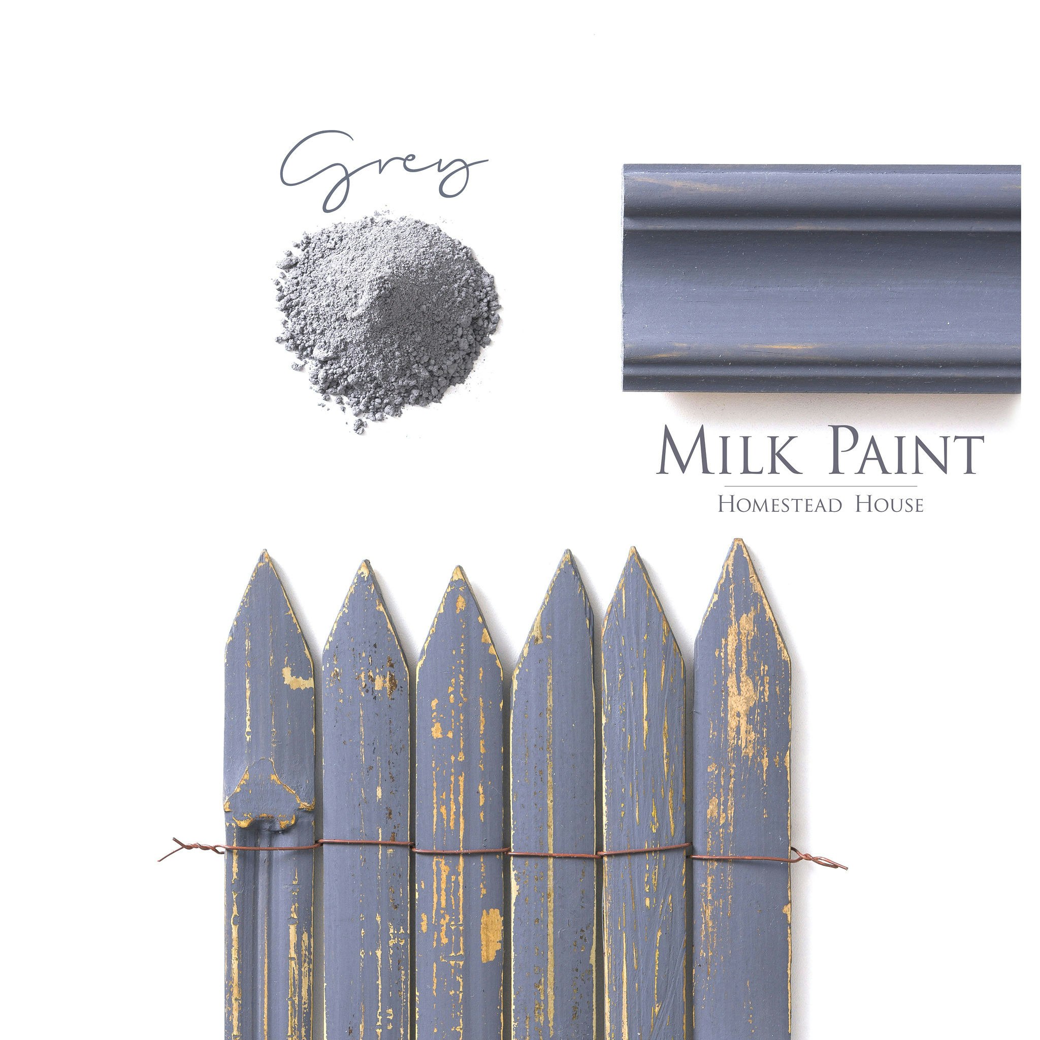 HOMESTEAD GREY - Homestead House - Milk Paint - Kaseinfärg - Mjölkfärg