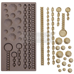 ReDesign Décor Moulds® -  Silikonform - Gems & Chains (ca 13x25cm)