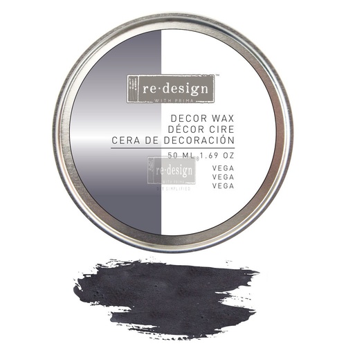 Dekorvax - Re Design Decor Wax - Metallisk Vaxpasta VEGA (graphite)