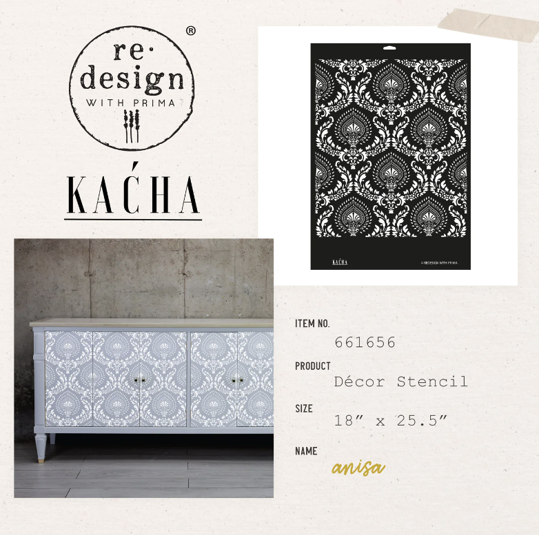 ReDesign Décor Stencils®- Schablon​​​​​​​ ca 46x61cm - KACHA ANISA