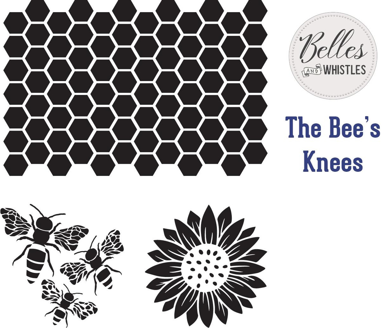 SCHABLON - Belles and Whistles Stencil - THE BEE'S KNEES