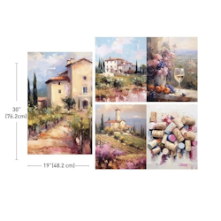 Re Design Tissue Paper PACK - Romantic Getaway - 3st Ark á 48x76cm