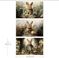 Re Design Tissue Paper PACK - Dreamy Bunnies - 3st Ark á 48x76cm