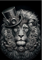 MINT - A1 Decoupagepapper (ca 59x84cm) - LEONARDO LION