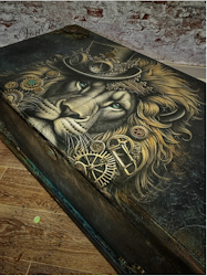 MINT - A1 Decoupagepapper (ca 59x84cm) - LEONARDO LION