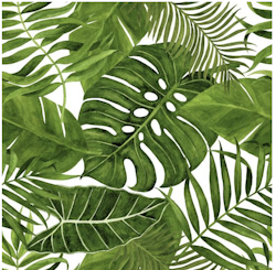 MINT - Tissue Decoupagepapper - 3st 35x35cm - GREEN LEAVES