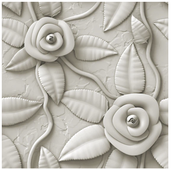 DECOUPAGE - Mint - Tissue Decoupagepapper - WHITE FLOWER