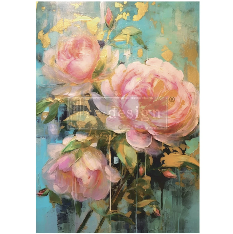 DECOPUPAGEPAPPER - A1 Decoupage Fiber Paper - Bold Blooms