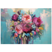 Re Design - A1 Decoupage Fiber Paper - Burst of Colour 59x84cm