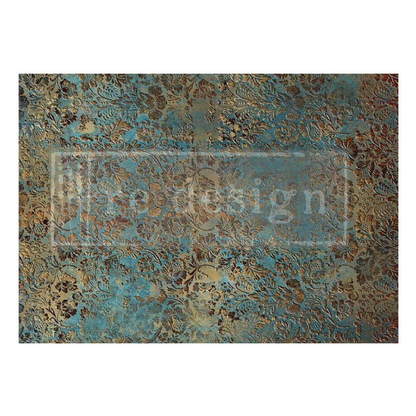 DECOPUPAGEPAPPER - A1 Decoupage Fiber Paper - Aged Patina