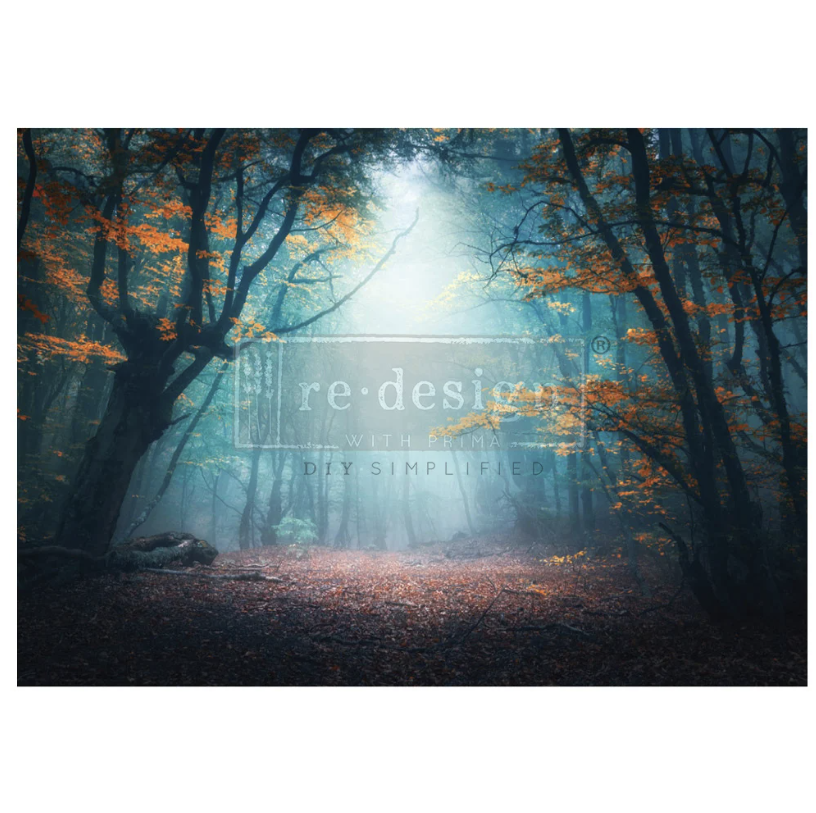 DECOPUPAGEPAPPER - A1 Decoupage Fiber Paper - Luminous Woodscape